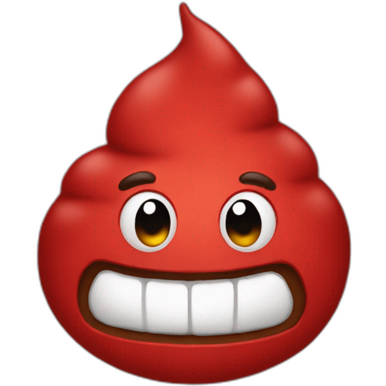 Red poop emoji emoji