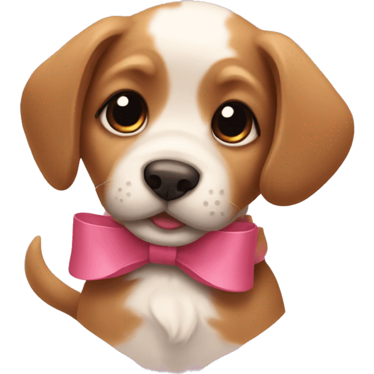 puppy with bow emoji