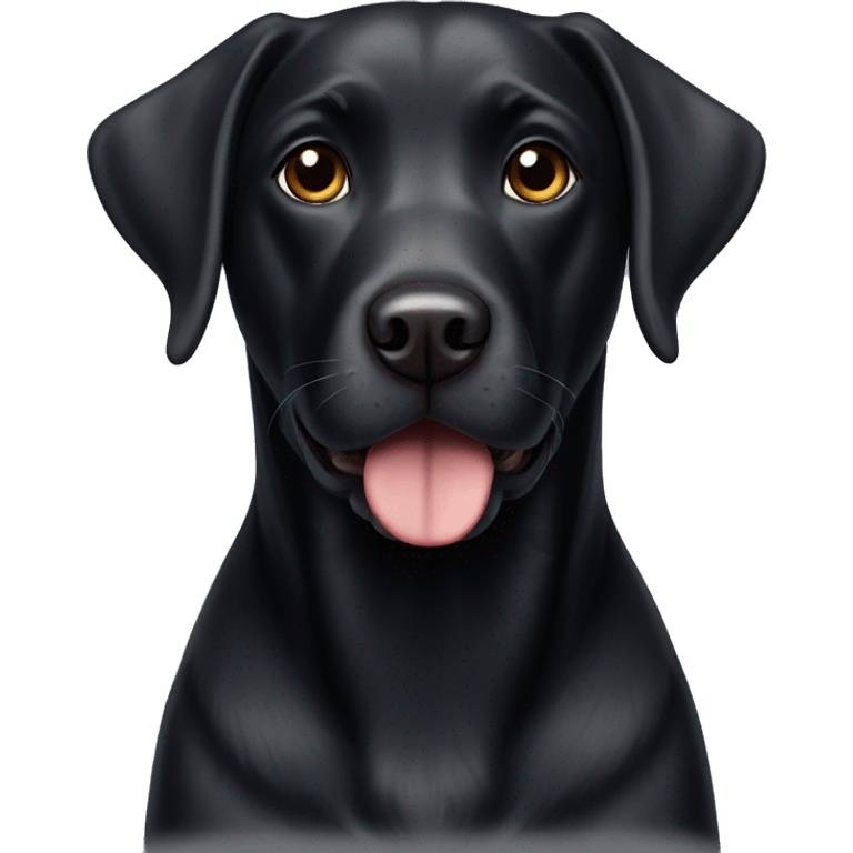 Black dog Labrador emoji