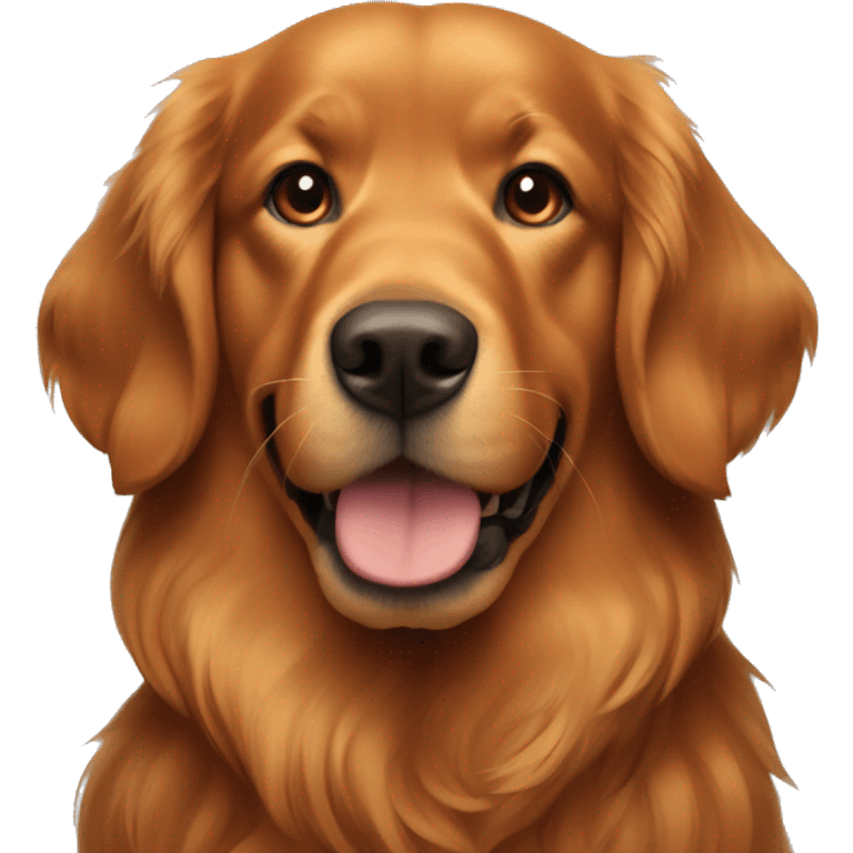 Dark red golden retriever emoji