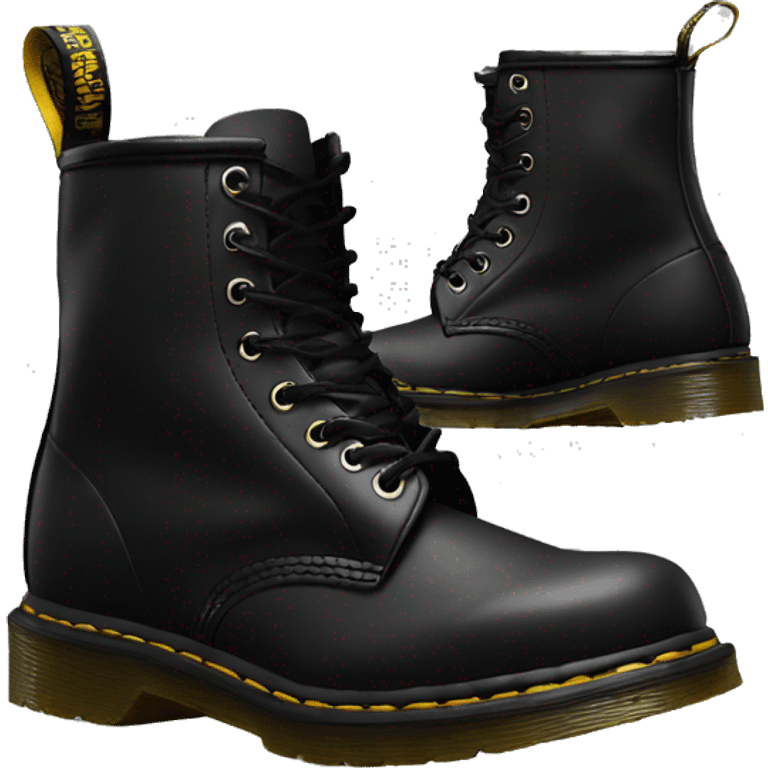 Dr martens boots black emoji