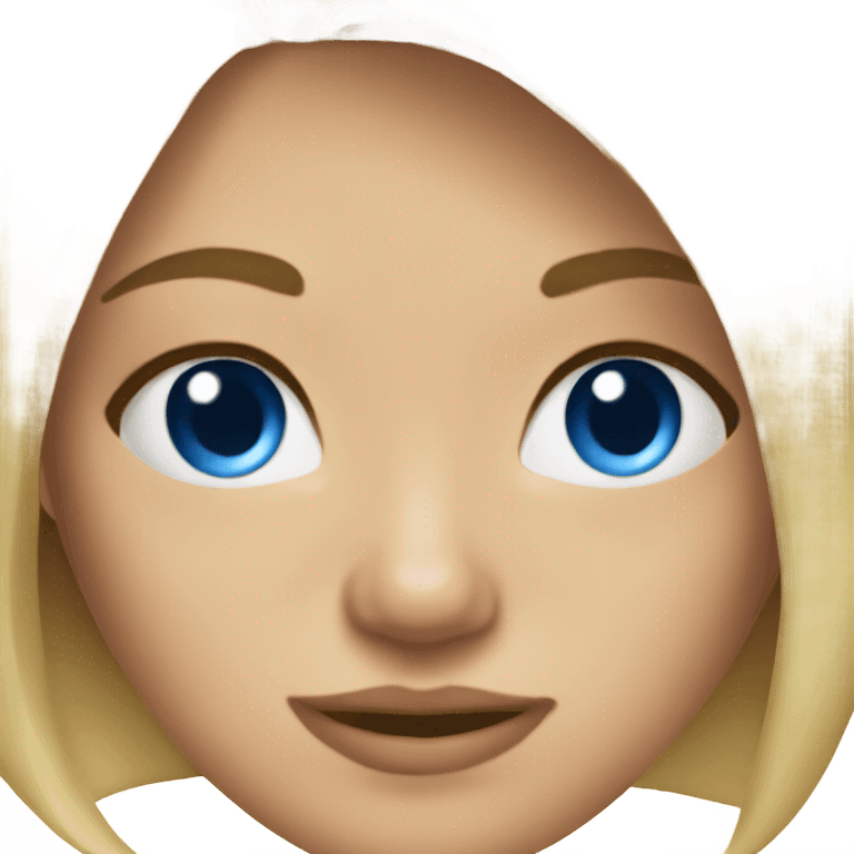 blue eyes blonde hair tan teen girl emoji