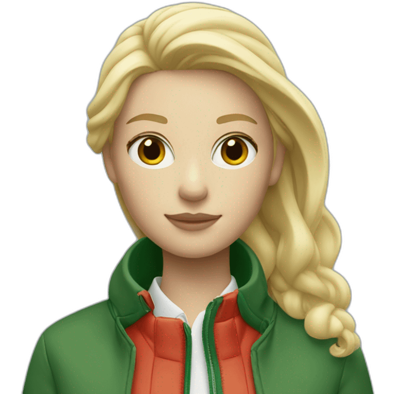 Blond girl with lacoste jacket emoji