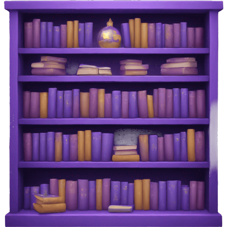 Purple Christmas bookshelf emoji