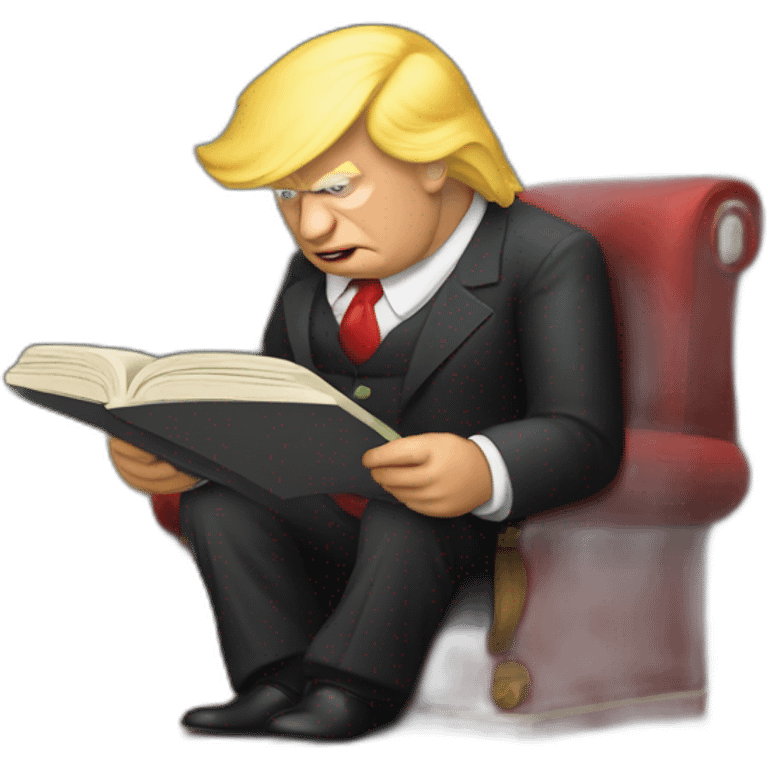 Donald Trump reading Marx kapital emoji