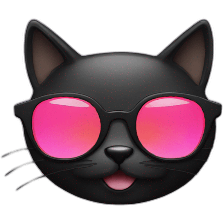 A black cat sunglasses emoji