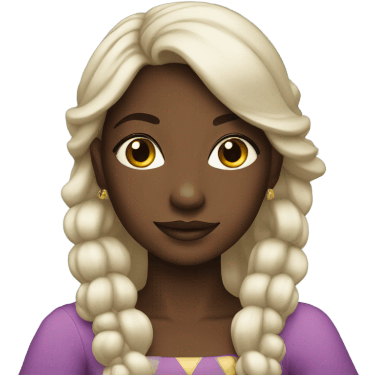 pretty black princess emoji