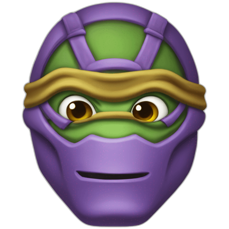 The head of teenage mutant ninja turtle donatello emoji