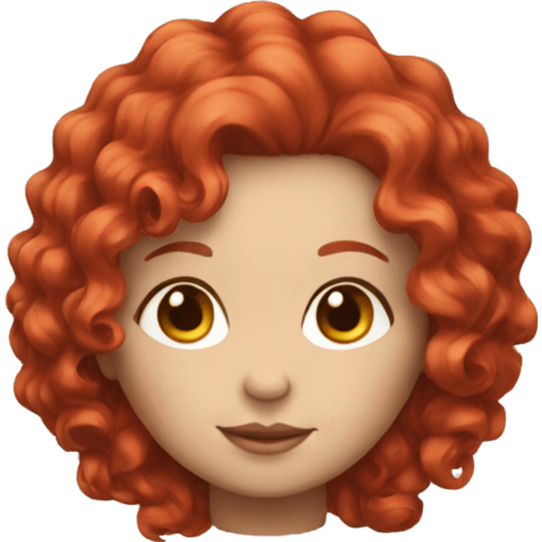 small doll with red wavy hair emoji