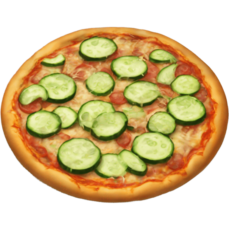 Pizza with cucumbers emoji