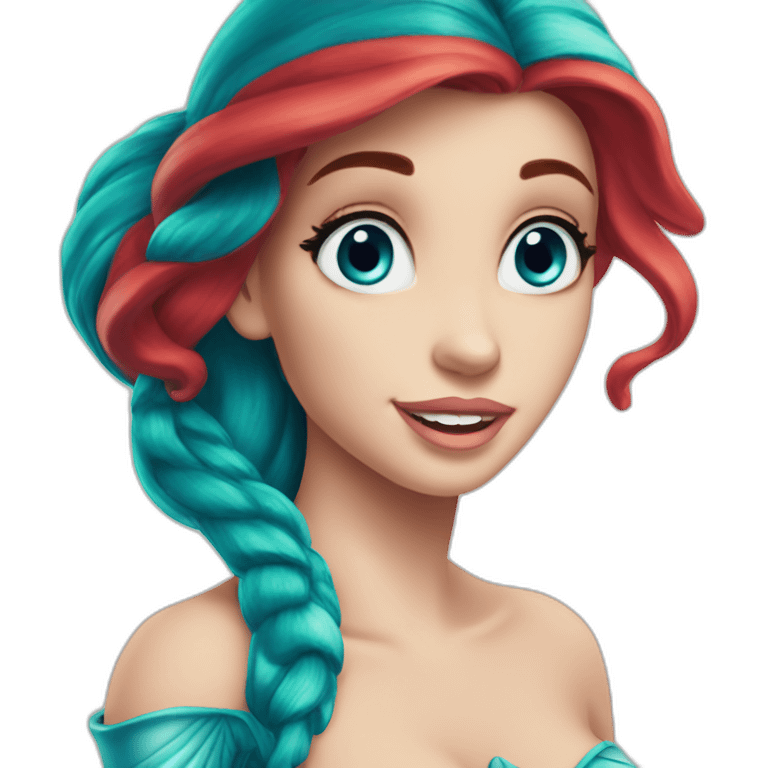 ariel-the little mermaid-blue eyed emoji