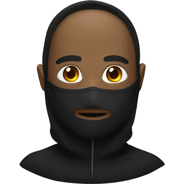 a trickster in a black hood emoji