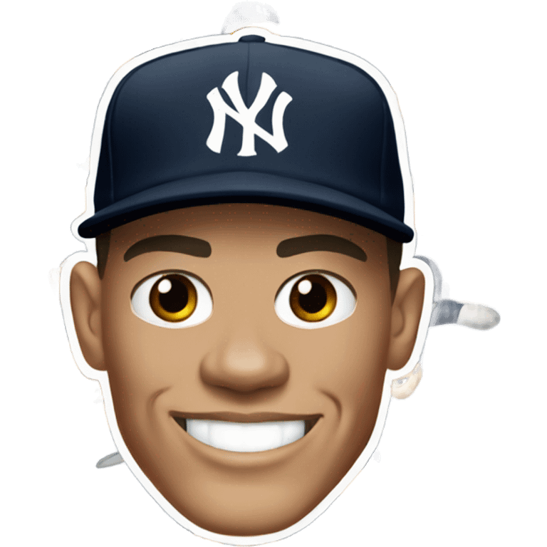 Aaron Judge in a Yankees hat emoji