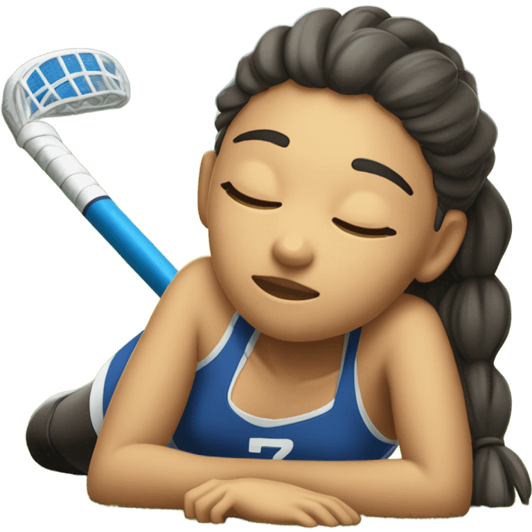 Girl dreaming about field hockey  emoji