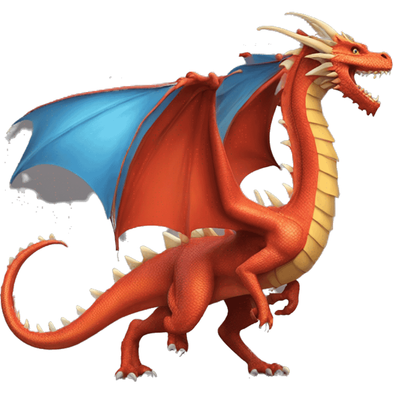 A fire breathing dragon that is extremely detailed  emoji