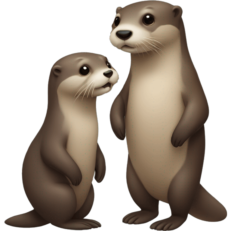 Otter und Bär verliebt emoji