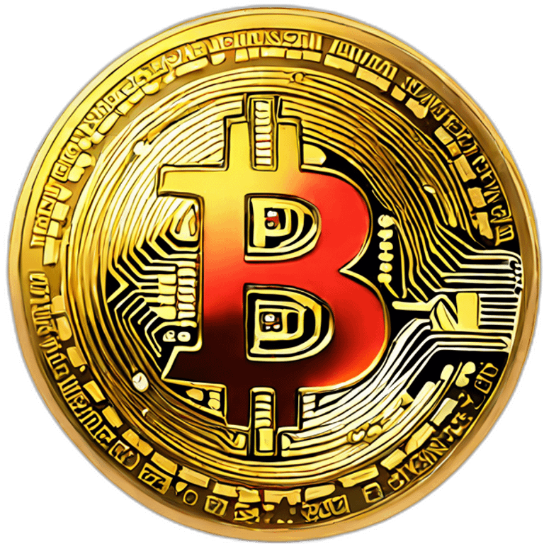 bitcoin coin red emoji