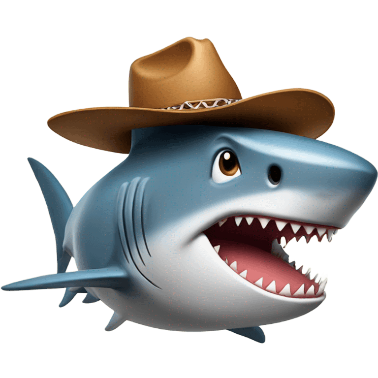 shark with cowboy hat emoji