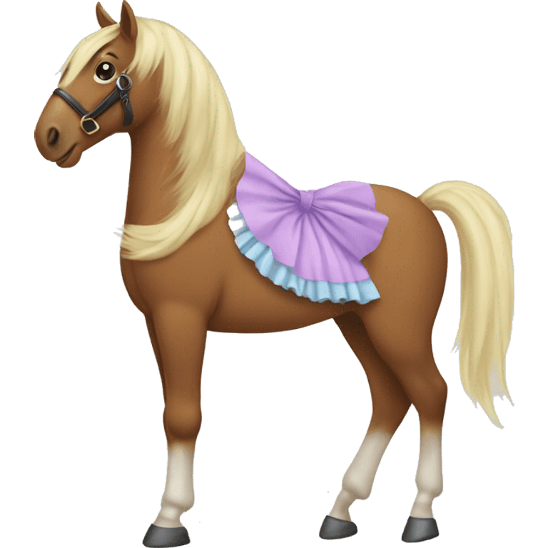 horse wearing a tutu emoji