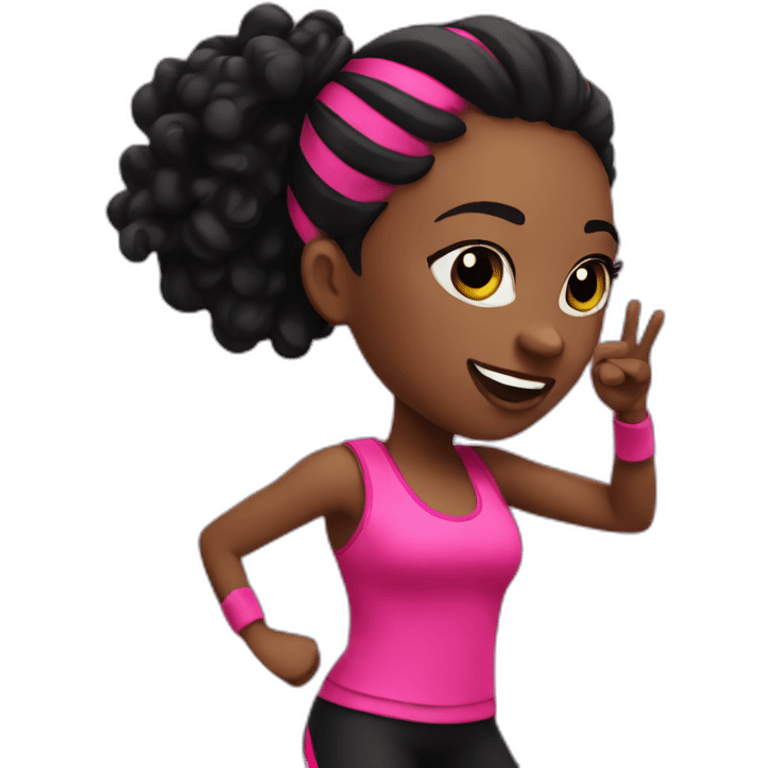 Zumba black and pink emoji