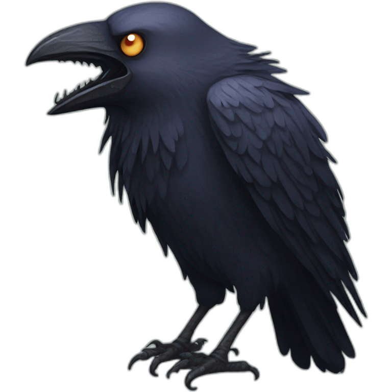 Zombified crow  emoji