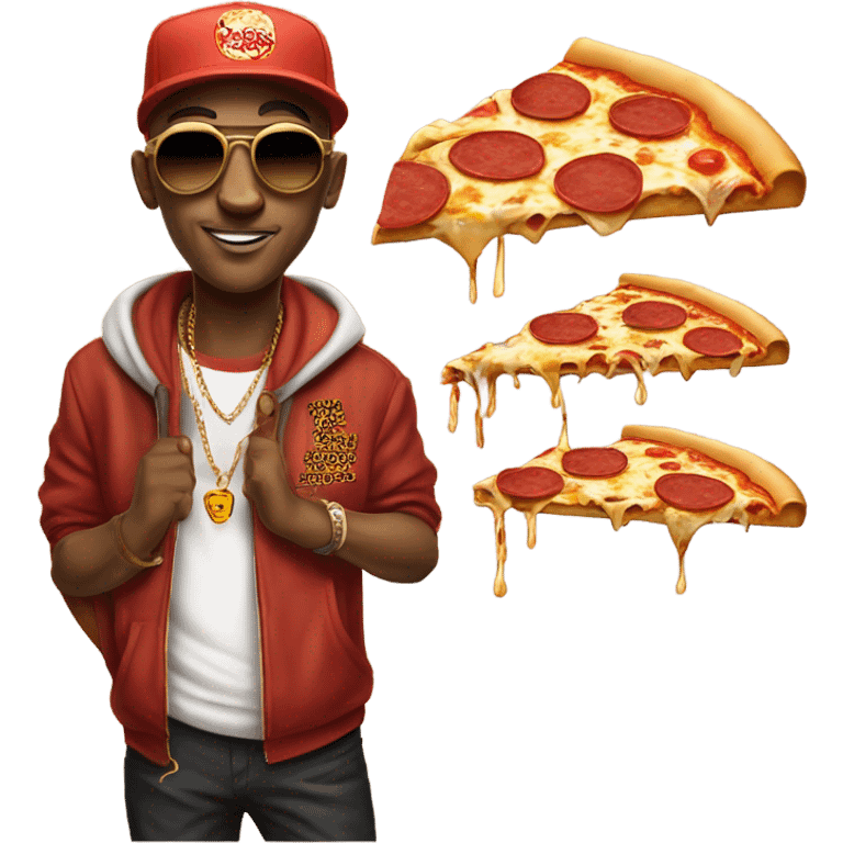 Hip hop pizza emoji