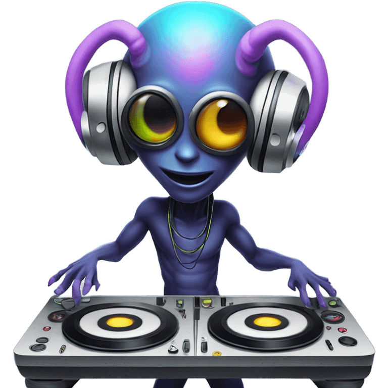 Alien dj emoji