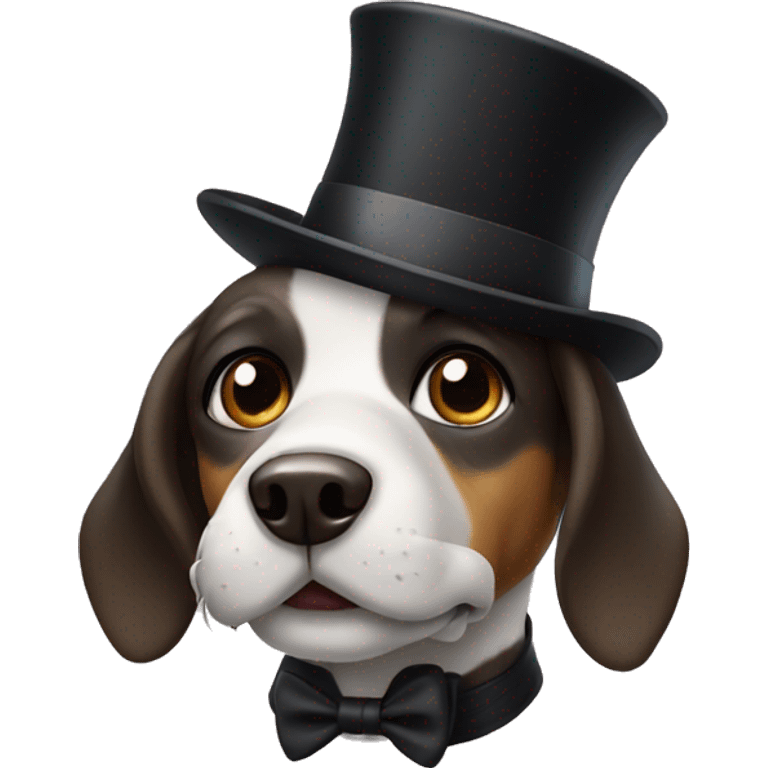 Dog with a top hat emoji