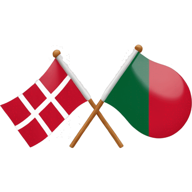 Denmark flag vs Bangladesh Flag emoji