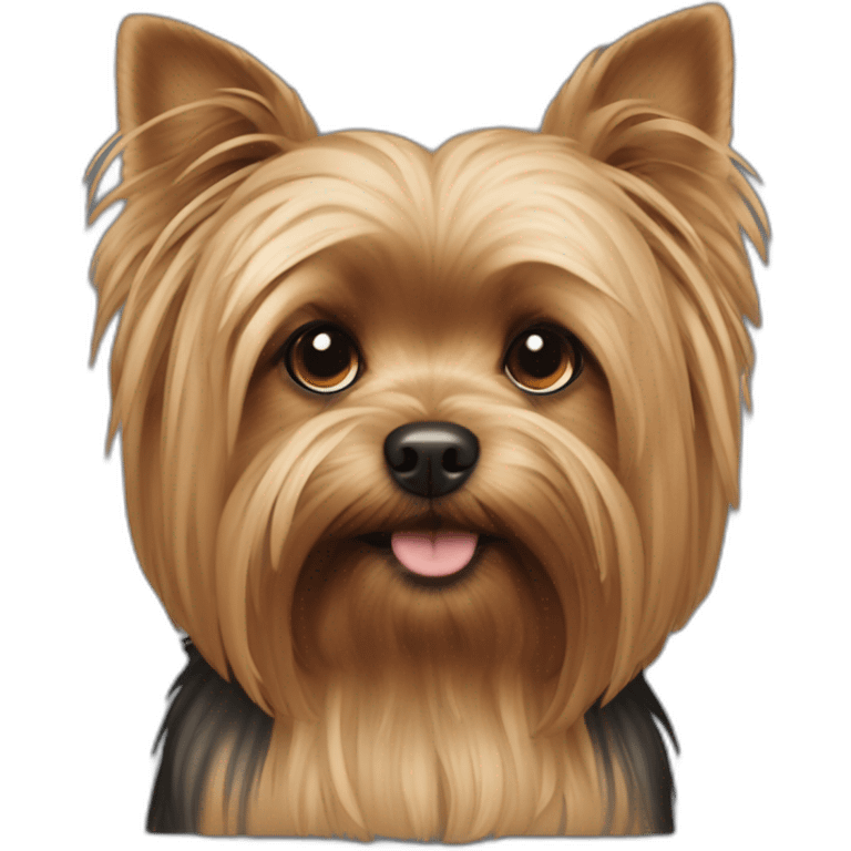 perro chiquito mezcla de yorki despeinado feo viejo pelo negro con canas emoji