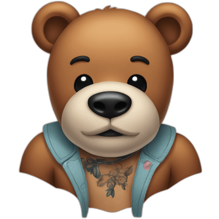 tattoos on a bear emoji