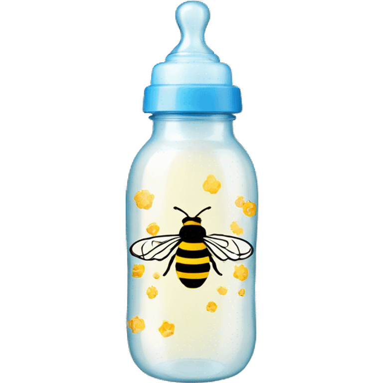 Bee patterned feeding bottle emoji