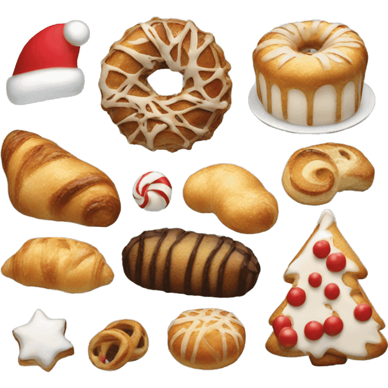 Christmas food and pastries emoji