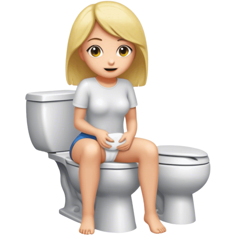 Olivia on the toilet emoji