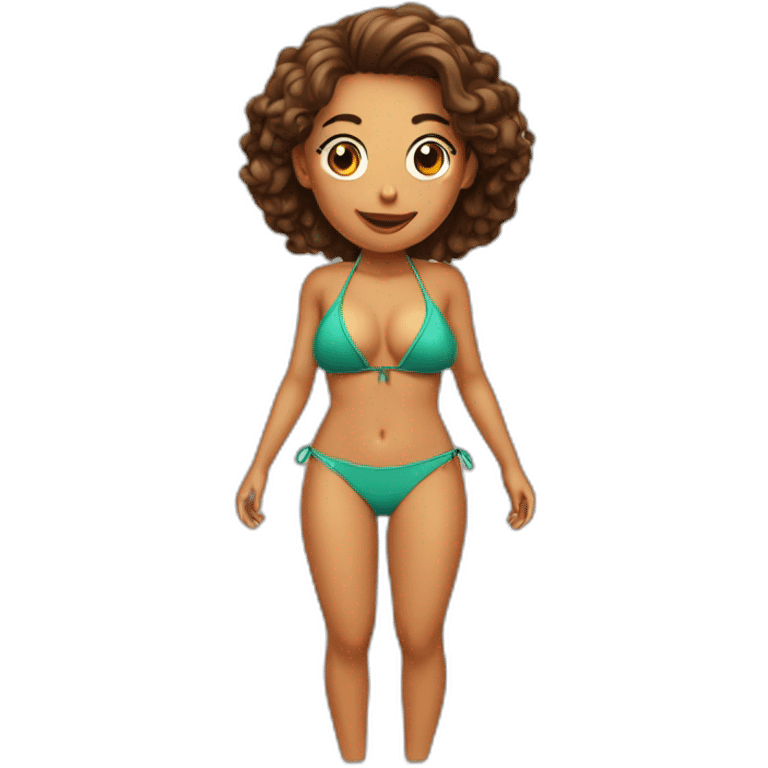 Sexy girl with bikini emoji