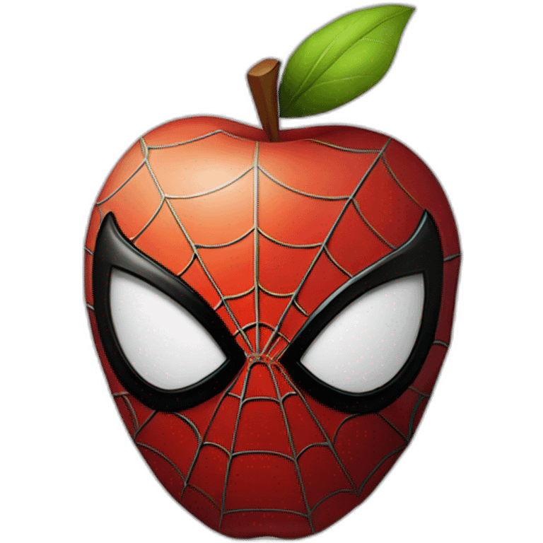 Spider man style apple  emoji