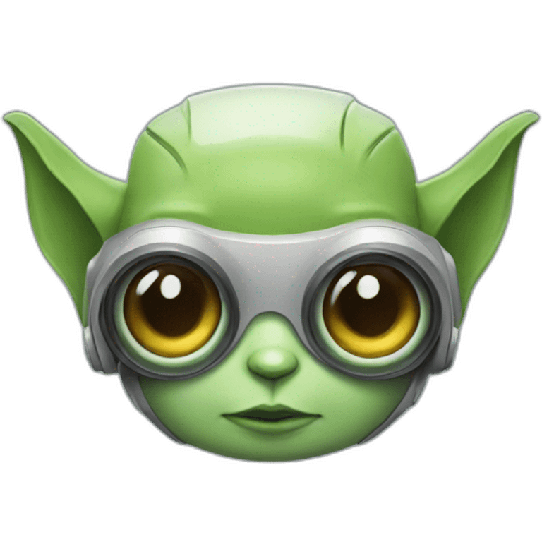 cute robot with yoda ears emoji