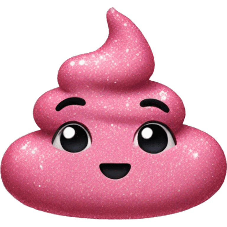 pink poop cute glitter emoji