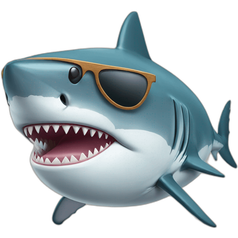 shark with cap and sunglasses  emoji