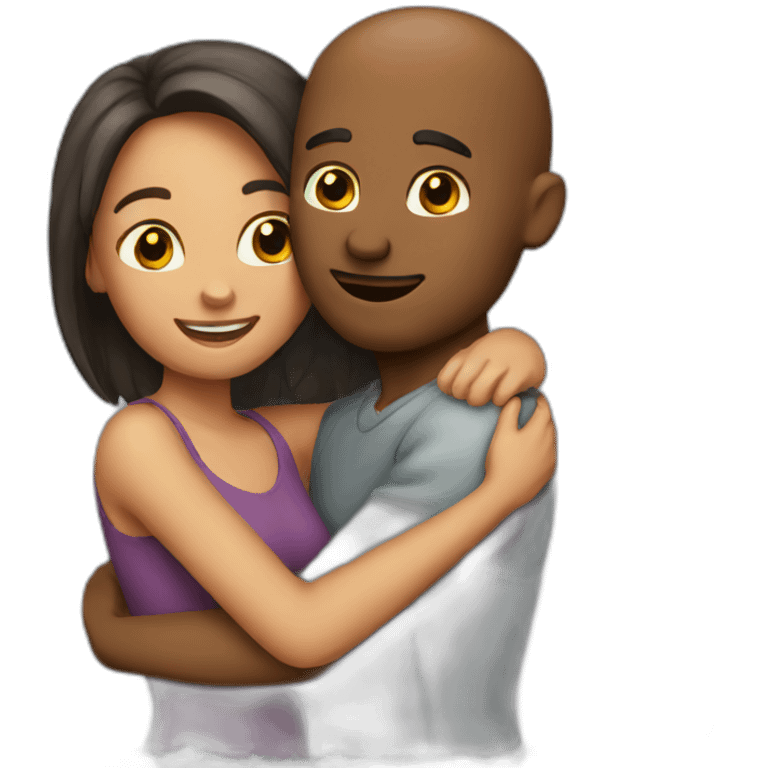 couple hugging emoji