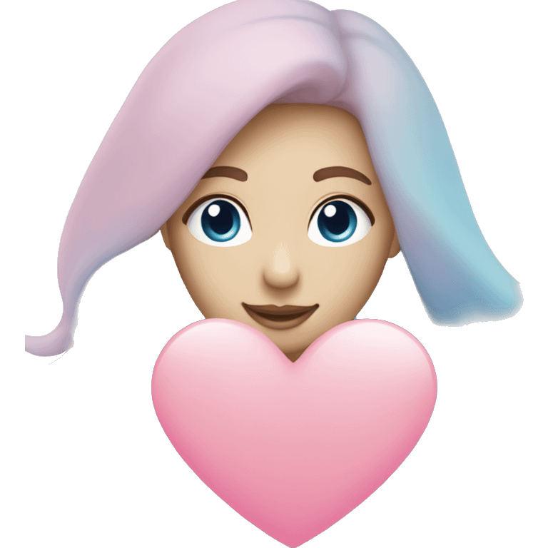 light pink and light blue gradient heart emoji