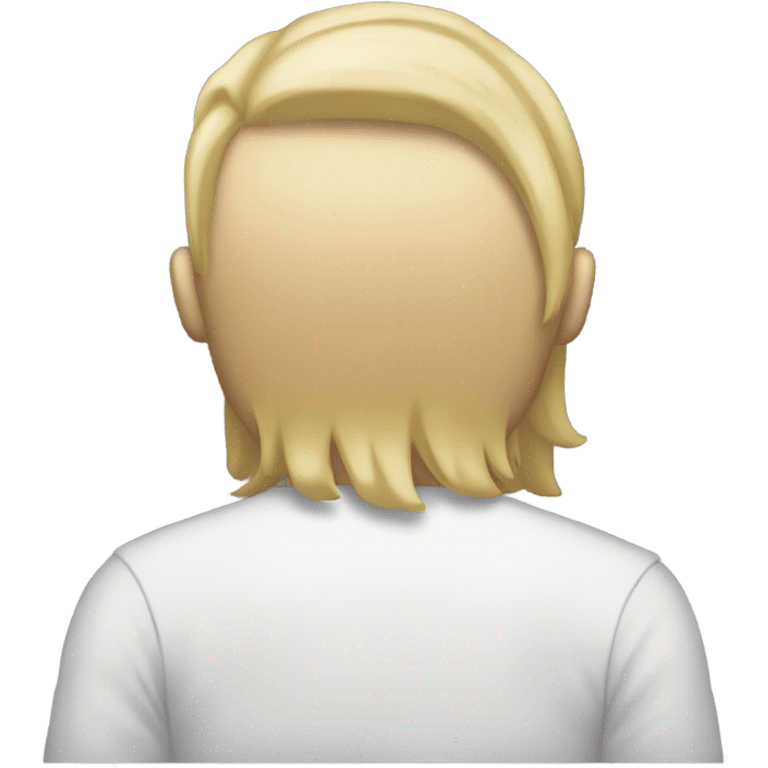 male mid long normal blonde hair rear emoji