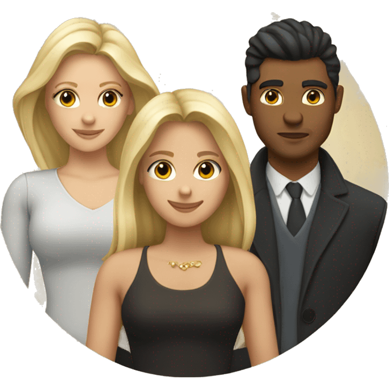 4 people...2 blond woman 2 man with dark hair emoji