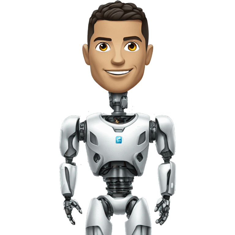 cristiano ronaldo with robot body emoji