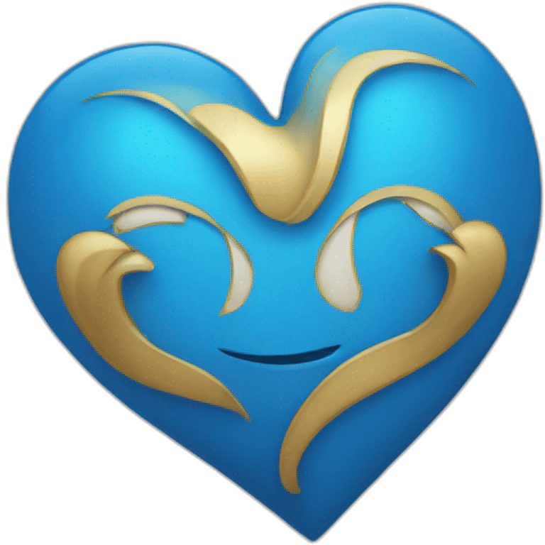 Heart blue emoji