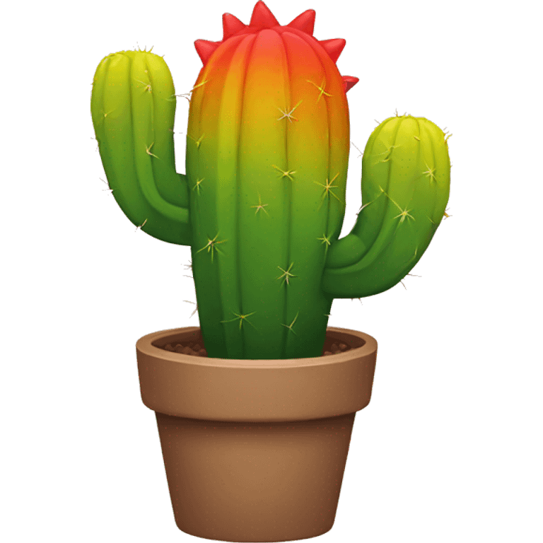 Rainbow cactus emoji