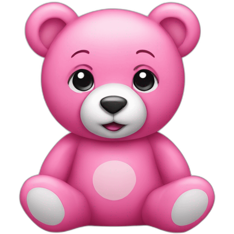 Pink teddy bear emoji