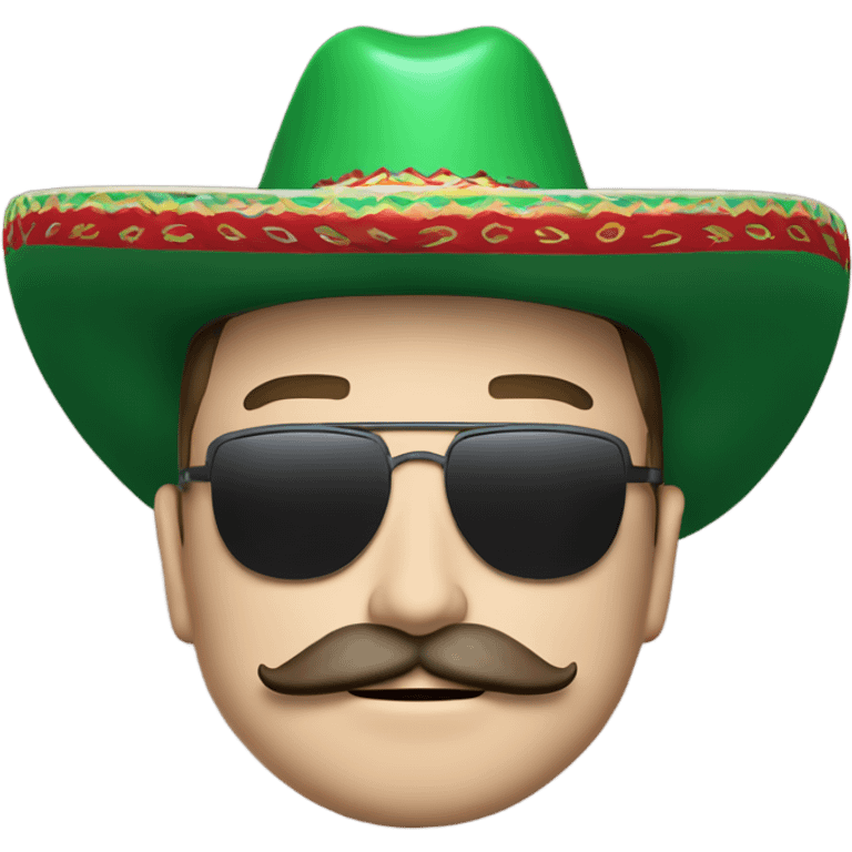  Elon musk eloncho with big mustache and black sombrero mexican hat and Tesla logo red green white Mexican shirt Tesla symbol token emoji