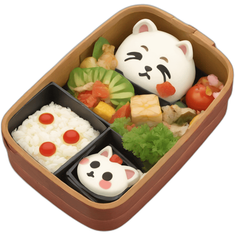 bento box on the theme of mononoke princess emoji