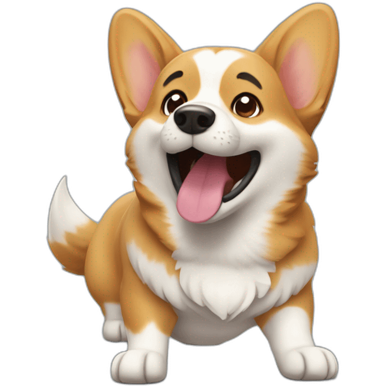 Excited corgi emoji